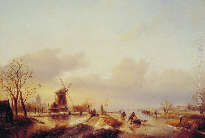 Jan Jacob Coenraad Spohler Winter Ice Skating